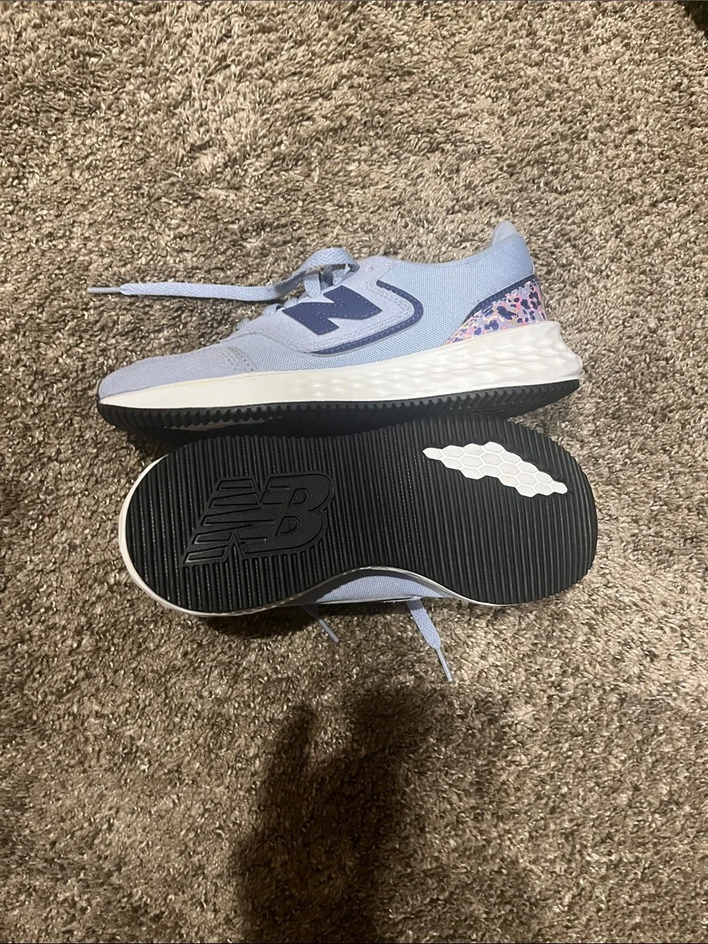 Light Gray new balance Athletic Sneakers with Navy Accents